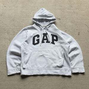 GAP Logo Fleece Pullover Hoodie White